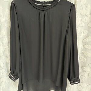 City Chic Black Sheer Blouse XXL 22